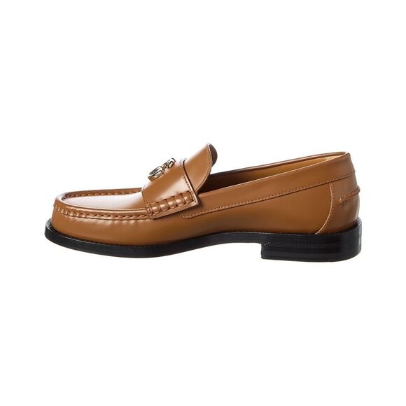 Gucci Double G Leather Loafer, Brown